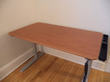 Rebel Desk Rebel Crank-Up Standing Desk with Power Station -- Teak